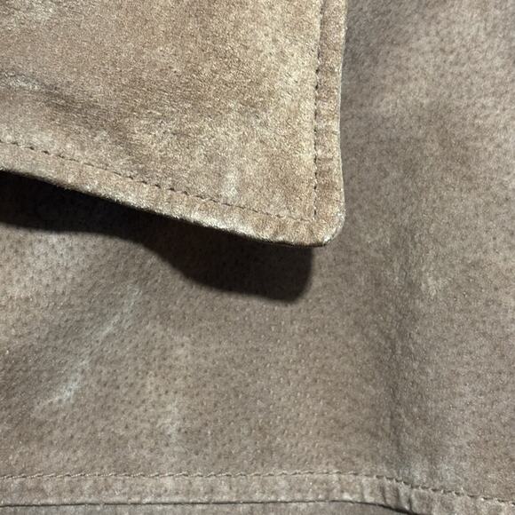 Boston Harbour Outdoorwear Suede Leather Jacket Men’s XL Brown Lined VTG - Picture 11 of 16